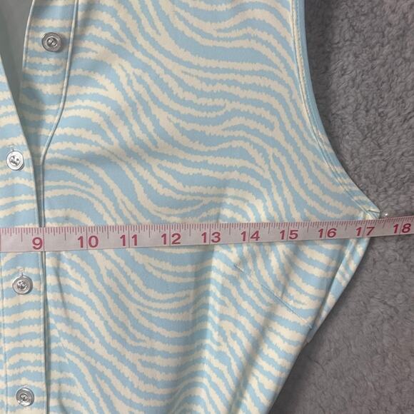 J. McLaughlin Womens Sleeveless Dress Blue Animal Print Nylon Spandex Size M - Picture 5 of 9